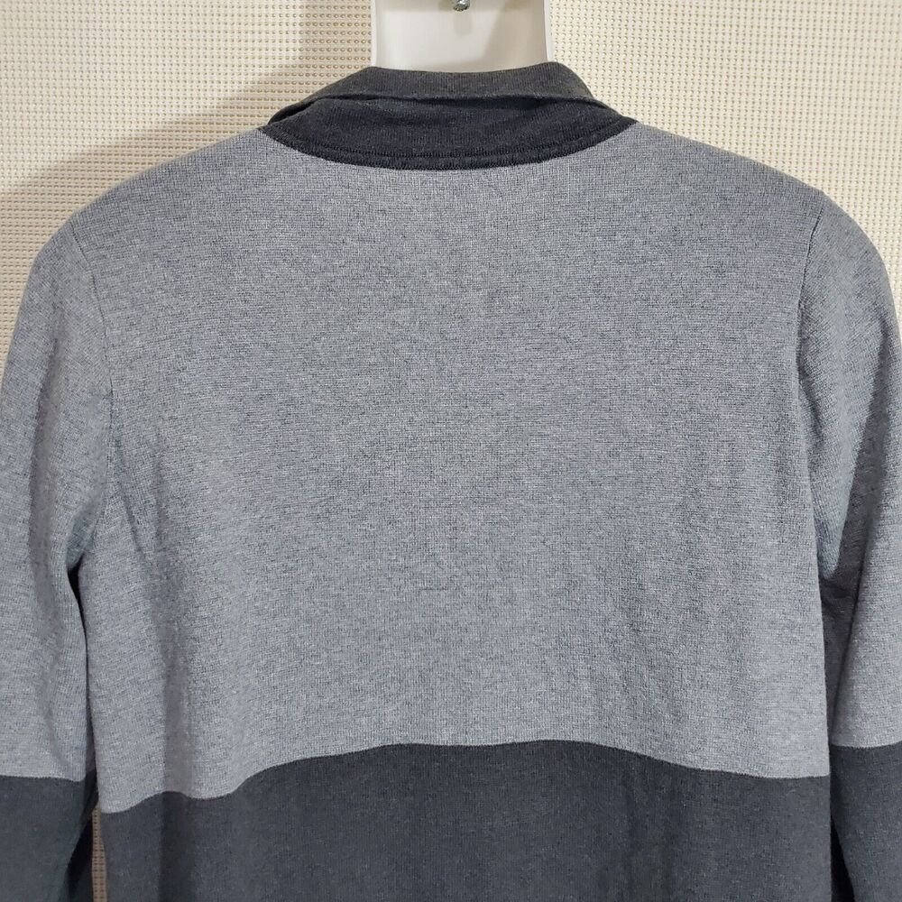 Belford Jacket XL Gray Zip Front Cardigan Sweater Pima Cotton Funnel Mock - Picture 6 of 9